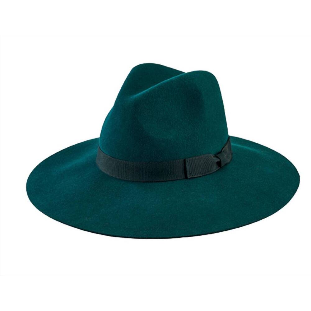 NEW SAN DIEGO HAT COMPANY men's coachella floppy fedora wool hat in forest